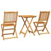 vidaXL Garten Bistro Set 3 pcs Braun Akazie Massivholz