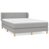 vidaXL Boxspringbett mit Matratze Hellgrau 140x200 cm Stoff