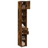 vidaXL Hochschrank Schmal R&auml;uchereiche 30x42,5x225 cm Holzwerkstoff