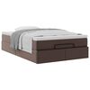 vidaXL Ottoman-Bett mit Matratze Braun 120x200 cm Kunstleder