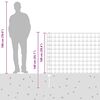 vidaXL Zaun mit Pfosten Gr&uuml;n 1 x 10 m Stahl