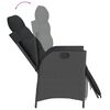 vidaXL 5-tlg. Garten-Essgruppe mit Kissen Schwarz Poly Rattan