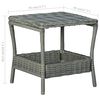 vidaXL 2-tlg. Garten-Lounge-Set mit Auflagen Poly Rattan Hellgrau