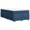 vidaXL Boxspringbett mit Matratze Blau 120x190 cm Stoff