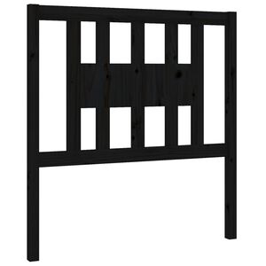 vidaXL Kopfteil Schwarz 81x4x100 cm Massivholz Kiefer
