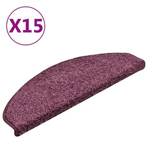 vidaXL Stufenmatten 15 Stk. 65x21x4 cm Dunkelviolett Halbrund Gro&szlig;