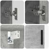 vidaXL Badezimmerm&ouml;bel-Set 2 pcs Beton Grau Holzwerkstoff & Metall