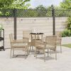 vidaXL Garten Essgruppe 5 pcs Beige Poly Rattan