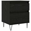vidaXL Bettschrank Schwarz Eichen-Optik 40 x 35 x 50 cm Holzwerkstoff