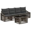 vidaXL Gartensofa-set 5 stk. Grau und Dunkelgrau Poly-Rattan