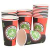vidaXL Pappbecher 1000 Stk. 16oz 400ml Rot und Schwarz