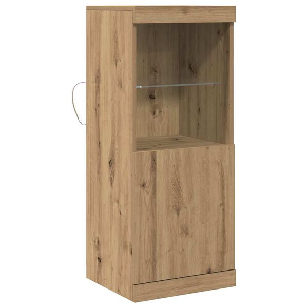 vidaXL LED-Sideboard Artisan-Eiche 41 x 37 x 100 cm Holzwerkstoff