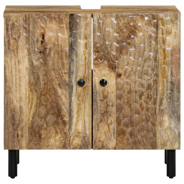 vidaXL Waschbeckenunterschrank 62x33x58 cm Massivholz Mango