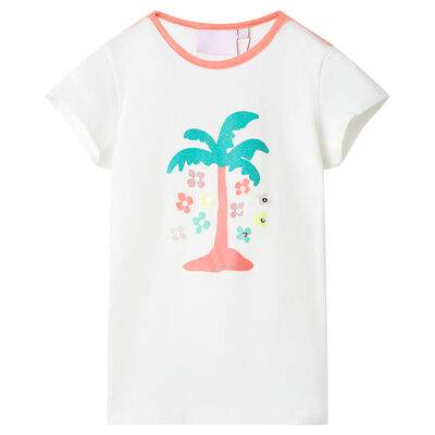 Kinder-T-Shirt Ecru 116