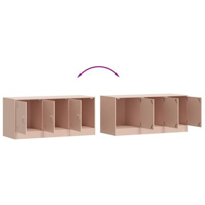 vidaXL TV-Schrank Rosa 99x39x44 cm Stahl