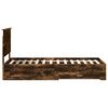 vidaXL Bettrahmen Ger&auml;ucherte Eiche 90 x 190 cm Holzwerkstoff
