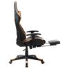 vidaXL Gaming-Stuhl mit Fu&szlig;st&uuml;tze Schwarz und Orange Kunstleder