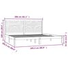 vidaXL Massivholzbett Weiß 200x200 cm