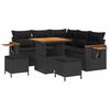 vidaXL Gartensofa-set 8 pcs Schwarz Poly-Rattan
