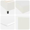 vidaXL Boxspringbett Creme und Wei&szlig; 193 x 144 x 128 cm Cordstoff