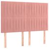 vidaXL Boxspringbett mit Matratze Rosa 140x190 cm Samt