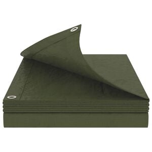 vidaXL Plane mit &Ouml;sen Gr&uuml;n 4 x 8 m 90 gsm PE
