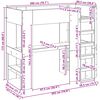 vidaXL Etagenbettgestell mit Schreibtisch Beton Grau 98,5 x 200 cm