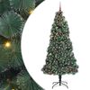 vidaXL K&uuml;nstlicher vorbeleuchteter Weihnachtsbaum mit Kugelset 240 cm