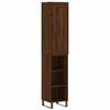 vidaXL Highboard Braun Eichen-Optik 34,5x34x180 cm Holzwerkstoff