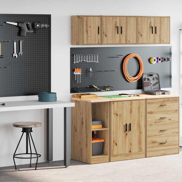 vidaXL Garagenschr&auml;nke 2 Stk. Artisan-Eiche Holzwerkstoff