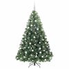 vidaXL K&uuml;nstlicher Weihnachtsbaum mit 300 LEDs Gr&uuml;n 180 cm PE und PVC