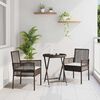 vidaXL Garten Bistro Set 3 pcs Braun Poly-Rattan