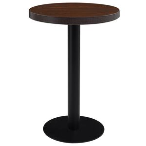 vidaXL Bistrotisch Dunkelbraun 60 cm MDF