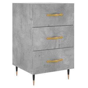vidaXL Nachttisch Betongrau 40x40x66 cm Holzwerkstoff