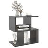 vidaXL Nachttische 2 Stk. Hochglanz-Grau 50x30x51,5 cm Holzwerkstoff
