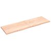 vidaXL Wandregal 200x60x(2-4) cm Massivholz Eiche Unbehandelt