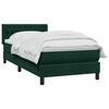 vidaXL Boxspringbett mit Matratze Dunkelgr&uuml;n 90x210 cm Samt