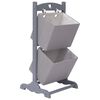 vidaXL 2-stufiges Korbregal Dunkelgrau 35 x 35 x 72 cm Holz