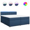 vidaXL Boxspringbett mit Matratze Blau 200x200 cm Stoff