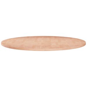 vidaXL Runde Tischplatte &Oslash;60x1,5 cm Unbehandeltes Massivholz Eiche
