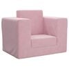vidaXL Schlafsofa f&uuml;r Kinder Rosa Weicher Pl&uuml;sch