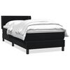 vidaXL Boxspringbett mit Matratze Schwarz 80x210 cm Samt