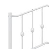 vidaXL Ersatz-Kopfteil Metall Wei&szlig; 90 cm