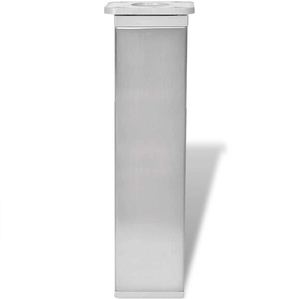 vidaXL Sofabeine 4 pcs Silber 38 x 38 x 180 mm Eisen