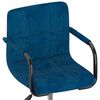 vidaXL Esszimmerst&uuml;hle 2 Stk. Drehbar Blau Samt