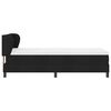 vidaXL Boxspringbett mit Matratze Schwarz 90 x 190 cm Stoff