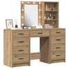 vidaXL Schminktisch 3 pcs Braun 40 x 41 x 135 cm Holzwerkstoff