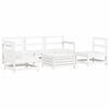 vidaXL 6-tlg. Garten-Sofagarnitur Wei&szlig; Massivholz Kiefer