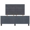 vidaXL Boxspringbett mit Kopfteil Dunkelgrau 140 x 190 cm Samt