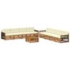 vidaXL Outdoor-Sofagarnitur 9 stk. Natur und Creme